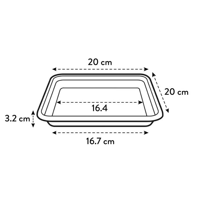 universal saucer square 20cm anthracite